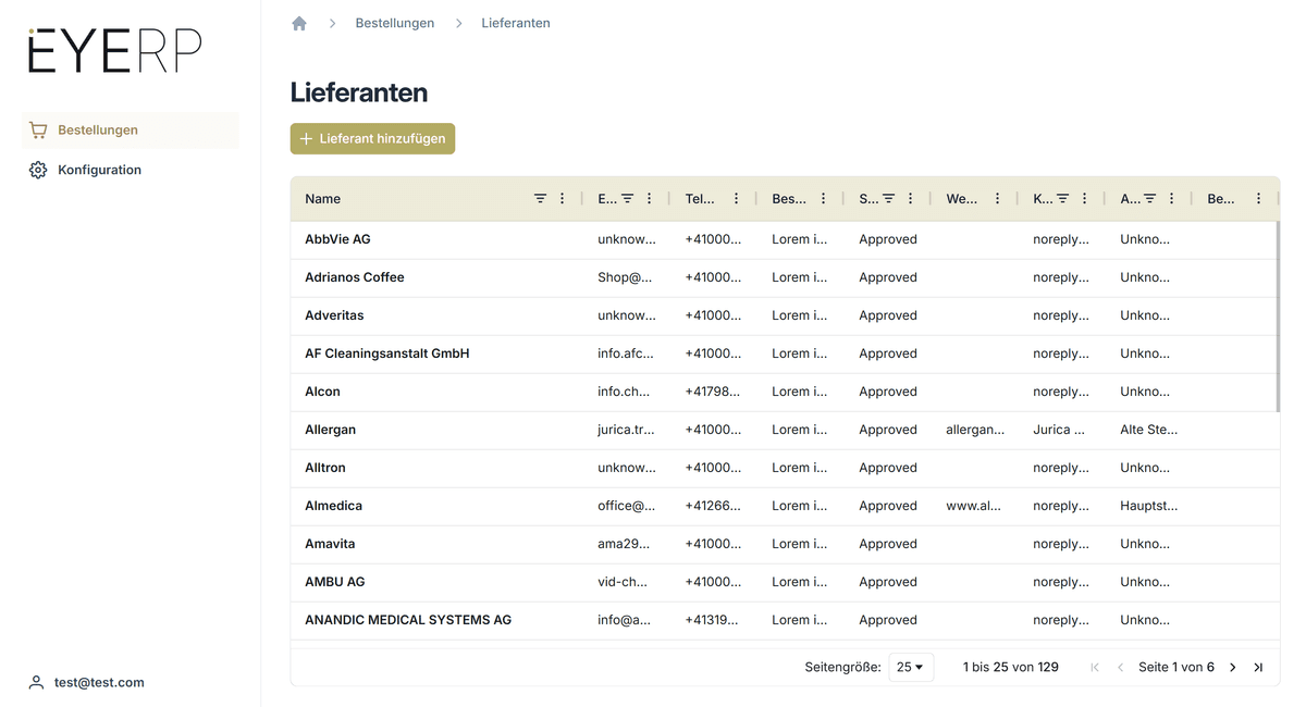 Lieferantenverwaltung